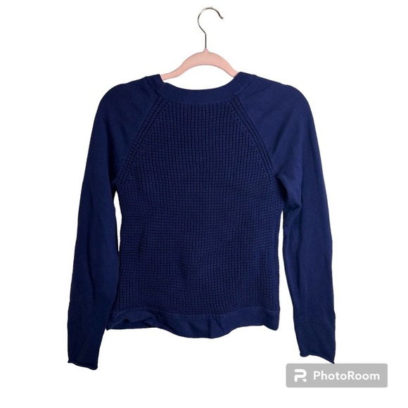 J. Crew Sweater Womens sz. SMALL PETITE Purple Knit Long Sleeve Grandmacore - Picture 2 of 6